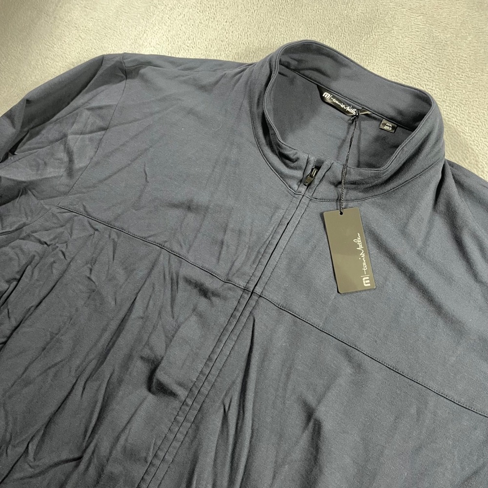 TravisMathew Newport Full Zip Fleece Jacket Blue Nights Pepsi Logo 3XL TM1MU420